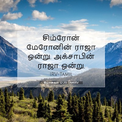 Picture 07 - யோசுவா 12:20 TAMIRV - சிம்ரோன் மேரோனின் - Bible Verse Picture