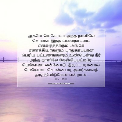 Picture 07 - யோசுவா 14:12 TAMIRV - ஆகவே யெகோவா அந்த - Bible Verse Picture