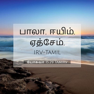 Picture 07 - யோசுவா 15:29 TAMIRV - பாலா, ஈயிம், - Bible Verse Picture