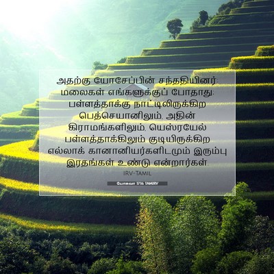 Picture 07 - யோசுவா 17:16 TAMIRV - அதற்கு யோசேப்பின் - Bible Verse Picture