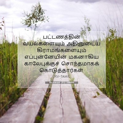 Picture 07 - யோசுவா 21:12 TAMIRV - பட்டணத்தின் - Bible Verse Picture