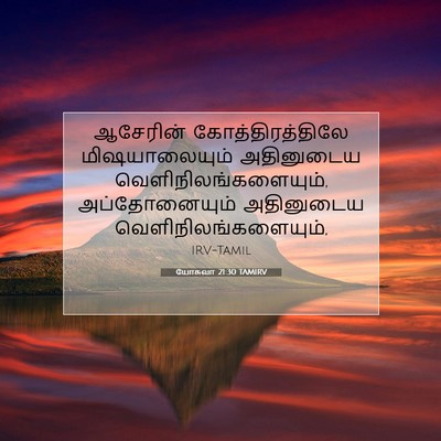 Picture 07 - யோசுவா 21:30 TAMIRV - ஆசேரின் - Bible Verse Picture