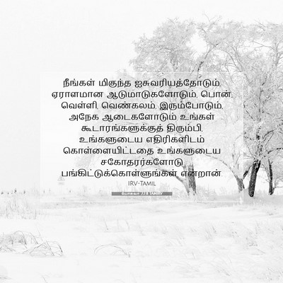 Picture 07 - யோசுவா 22:8 TAMIRV - நீங்கள் மிகுந்த - Bible Verse Picture