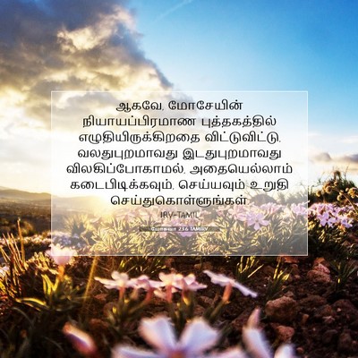 Picture 07 - யோசுவா 23:6 TAMIRV - ஆகவே, மோசேயின் - Bible Verse Picture