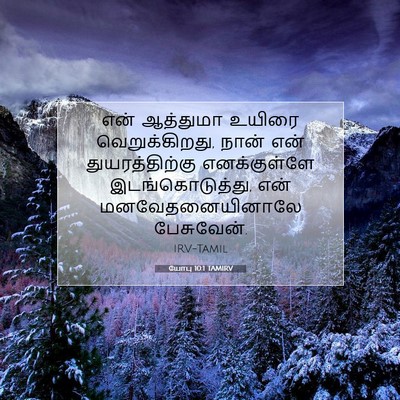 Picture 07 - யோபு 10:1 TAMIRV - என் ஆத்துமா உயிரை - Bible Verse Picture