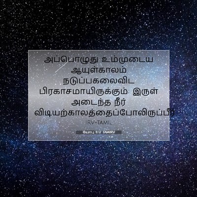 Picture 07 - யோபு 11:17 TAMIRV - அப்பொழுது - Bible Verse Picture