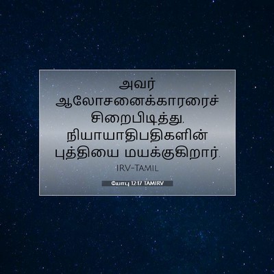Picture 07 - யோபு 12:17 TAMIRV - அவர் - Bible Verse Picture