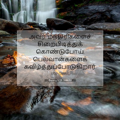 Picture 07 - யோபு 12:19 TAMIRV - அவர் மந்திரிகளைச் - Bible Verse Picture