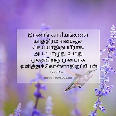 Picture 07 - யோபு 13:20 TAMIRV - இரண்டு காரியங்களை - Bible Verse Picture