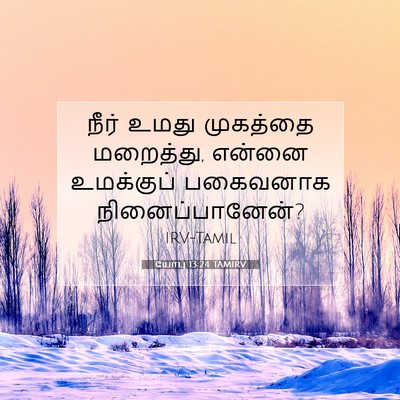 Picture 07 - யோபு 13:24 TAMIRV - நீர் உமது முகத்தை - Bible Verse Picture