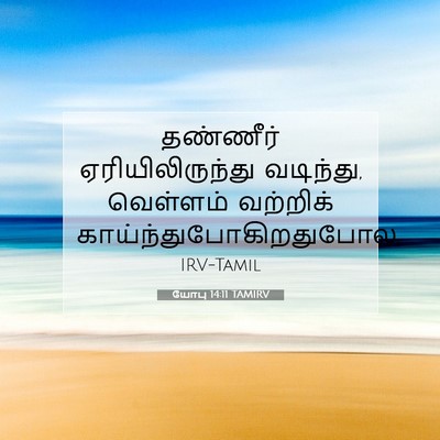 Picture 07 - யோபு 14:11 TAMIRV - தண்ணீர் - Bible Verse Picture