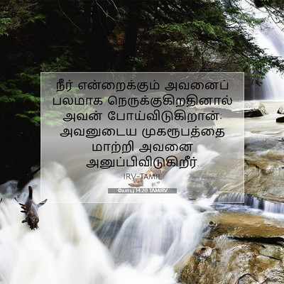 Picture 07 - யோபு 14:20 TAMIRV - நீர் என்றைக்கும் - Bible Verse Picture