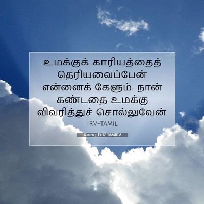 Picture 07 - யோபு 15:17 TAMIRV - உமக்குக் - Bible Verse Picture