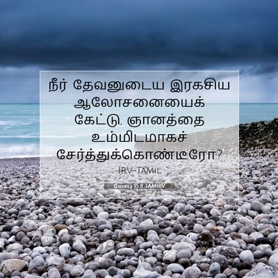 Picture 07 - யோபு 15:8 TAMIRV - நீர் தேவனுடைய - Bible Verse Picture