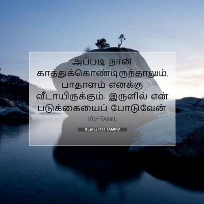 Picture 07 - யோபு 17:13 TAMIRV - அப்படி நான் - Bible Verse Picture