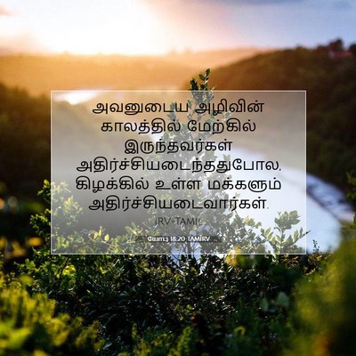 Picture 07 - யோபு 18:20 TAMIRV - அவனுடைய அழிவின் - Bible Verse Picture