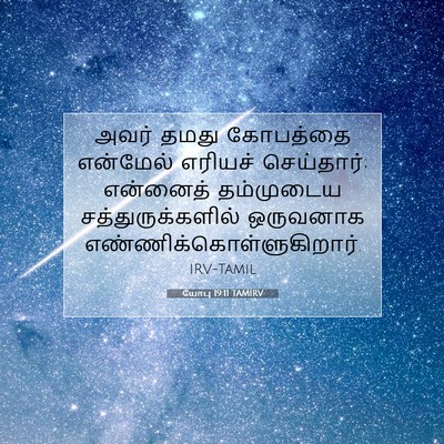 Picture 07 - யோபு 19:11 TAMIRV - அவர் தமது கோபத்தை - Bible Verse Picture