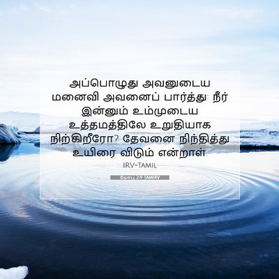 Picture 07 - யோபு 2:9 TAMIRV - அப்பொழுது அவனுடைய - Bible Verse Picture