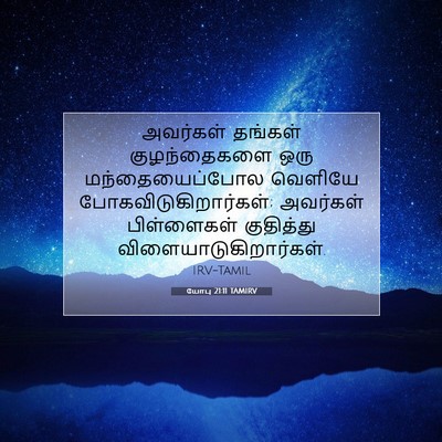 Picture 07 - யோபு 21:11 TAMIRV - அவர்கள் தங்கள் - Bible Verse Picture