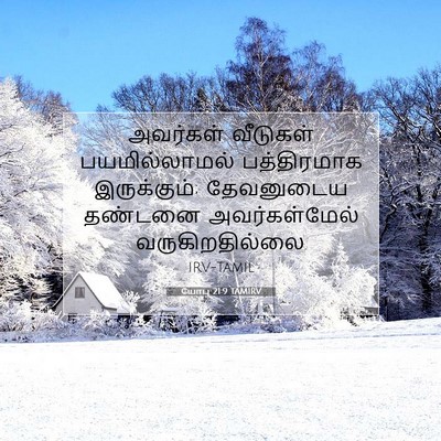 Picture 07 - யோபு 21:9 TAMIRV - அவர்கள் வீடுகள் - Bible Verse Picture