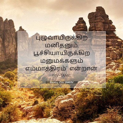 Picture 07 - யோபு 25:6 TAMIRV - புழுவாயிருக்கிற - Bible Verse Picture