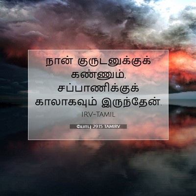 Picture 07 - யோபு 29:15 TAMIRV - நான் - Bible Verse Picture