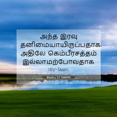 Picture 07 - யோபு 3:7 TAMIRV - அந்த இரவு - Bible Verse Picture