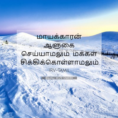 Picture 07 - யோபு 34:29 TAMIRV - மாயக்காரன் ஆளுகை - Bible Verse Picture