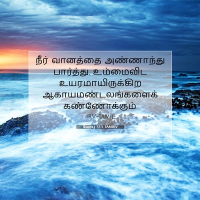 Picture 07 - யோபு 35:5 TAMIRV - நீர் வானத்தை - Bible Verse Picture