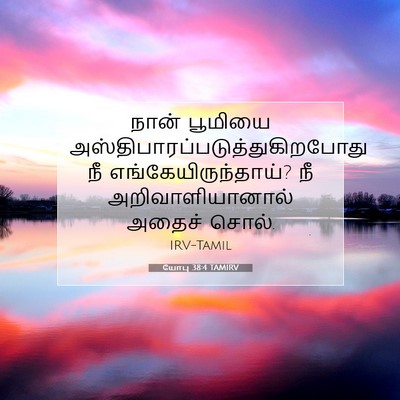 Picture 07 - யோபு 38:4 TAMIRV - நான் பூமியை - Bible Verse Picture