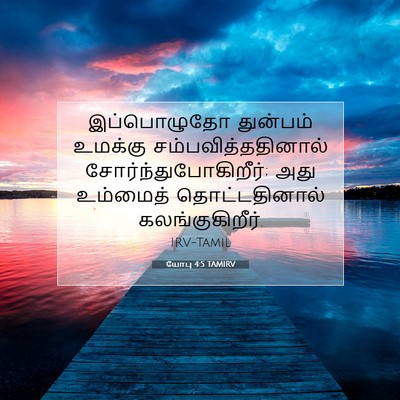 Picture 07 - யோபு 4:5 TAMIRV - இப்பொழுதோ துன்பம் - Bible Verse Picture