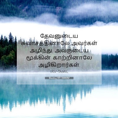 Picture 07 - யோபு 4:9 TAMIRV - தேவனுடைய - Bible Verse Picture
