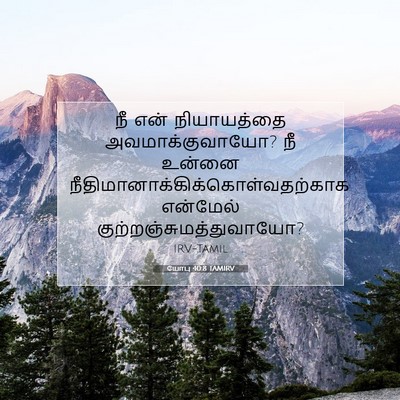 Picture 07 - யோபு 40:8 TAMIRV - நீ என் நியாயத்தை - Bible Verse Picture