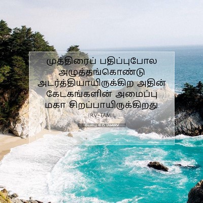 Picture 07 - யோபு 41:15 TAMIRV - முத்திரைப் - Bible Verse Picture