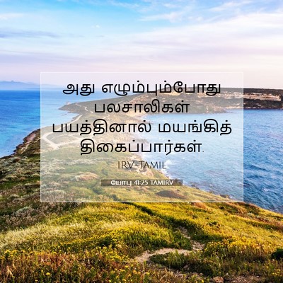 Picture 07 - யோபு 41:25 TAMIRV - அது எழும்பும்போது - Bible Verse Picture