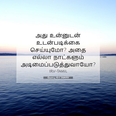 Picture 07 - யோபு 41:4 TAMIRV - அது உன்னுடன் - Bible Verse Picture