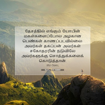 Picture 07 - யோபு 42:15 TAMIRV - தேசத்தில் எங்கும் - Bible Verse Picture
