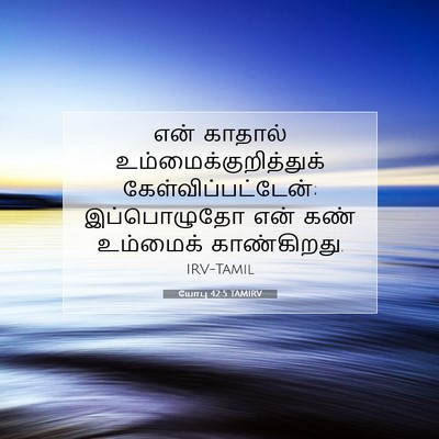 Picture 07 - யோபு 42:5 TAMIRV - என் காதால் - Bible Verse Picture