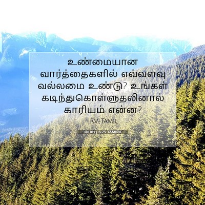 Picture 07 - யோபு 6:25 TAMIRV - உண்மையான - Bible Verse Picture