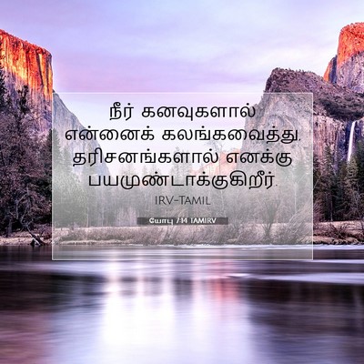 Picture 07 - யோபு 7:14 TAMIRV - நீர் கனவுகளால் - Bible Verse Picture