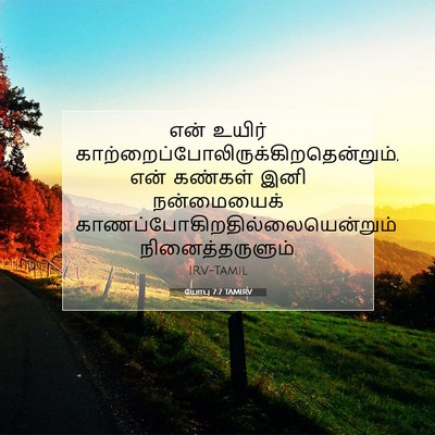 Picture 07 - யோபு 7:7 TAMIRV - என் உயிர் - Bible Verse Picture