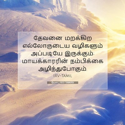 Picture 07 - யோபு 8:13 TAMIRV - தேவனை மறக்கிற - Bible Verse Picture