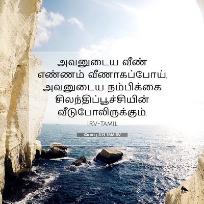 Picture 07 - யோபு 8:14 TAMIRV - அவனுடைய வீண் - Bible Verse Picture