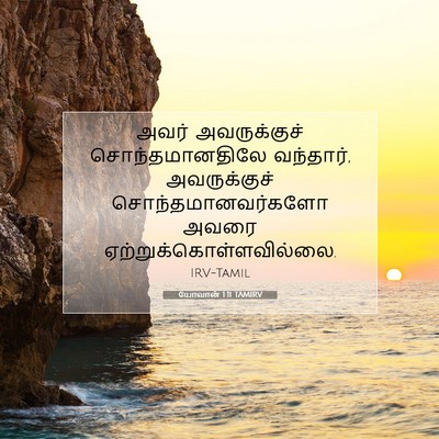 Picture 07 - யோவான் 1:11 TAMIRV - அவர் அவருக்குச் - Bible Verse Picture