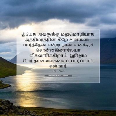 Picture 07 - யோவான் 1:50 TAMIRV - இயேசு அவனுக்கு - Bible Verse Picture