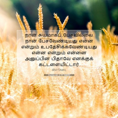 Picture 07 - யோவான் 12:49 TAMIRV - நான் சுயமாகப் - Bible Verse Picture