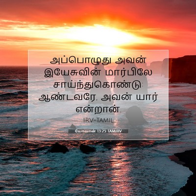 Picture 07 - யோவான் 13:25 TAMIRV - அப்பொழுது அவன் - Bible Verse Picture