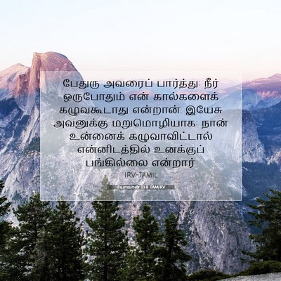 Picture 07 - யோவான் 13:8 TAMIRV - பேதுரு அவரைப் - Bible Verse Picture