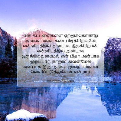 Picture 07 - யோவான் 14:21 TAMIRV - என் கட்டளைகளை - Bible Verse Picture