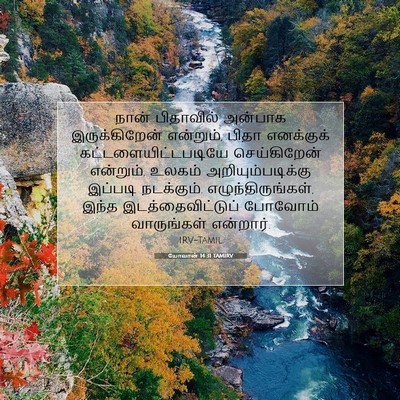 Picture 07 - யோவான் 14:31 TAMIRV - நான் பிதாவில் - Bible Verse Picture